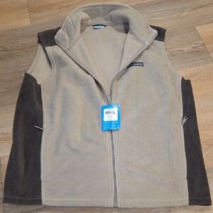 Columbia Beige and Dark Brown Fleece Vest